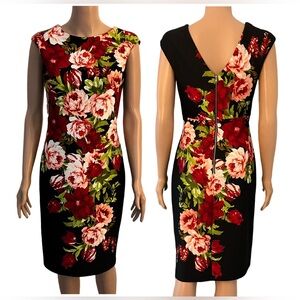Floral sheath dress by Enfocus studio.